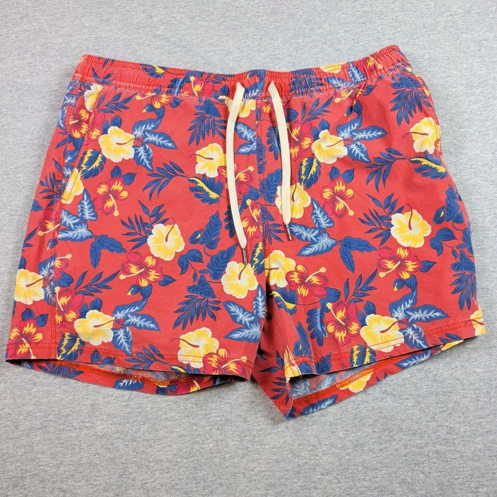 Fair Harbor Mens The Bungalow Floral Swim Trunks XL Recycled Nylon Lined Shorts